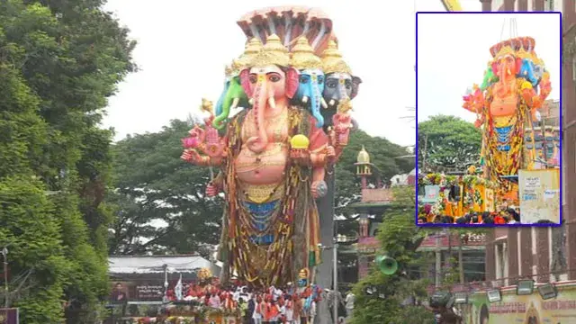 Khairatabad Maha Ganapati procession begins.. Journey to Hussain Sagar