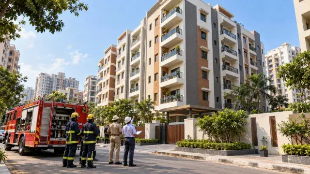 Fire NOC for apartments in Telangana.. Exemption up to 24 meters
