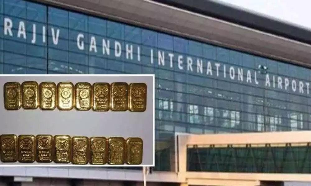 Gold worth Rs. 1.20 crore seized at Shamshabad airport
