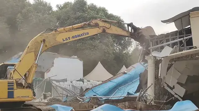 Demolition of KJR Garden in Secunderabad