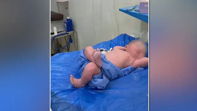 Baby 'posing' within hours of birth.. Video of the little one is shaking up social media!