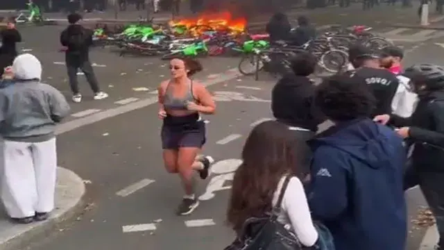 While France is reeling from protests... look what this woman did!