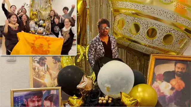 Japanese fans' love for Prabhas.. Special video of fans celebrating darling's birthday!